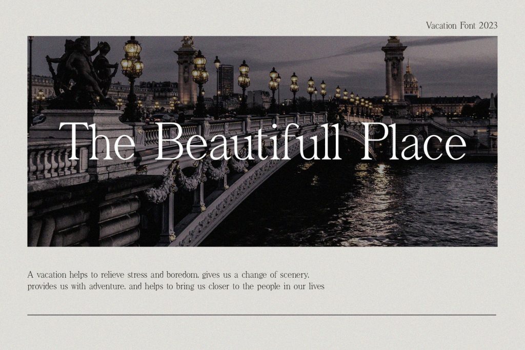 Beauty Serif Font - Vacation