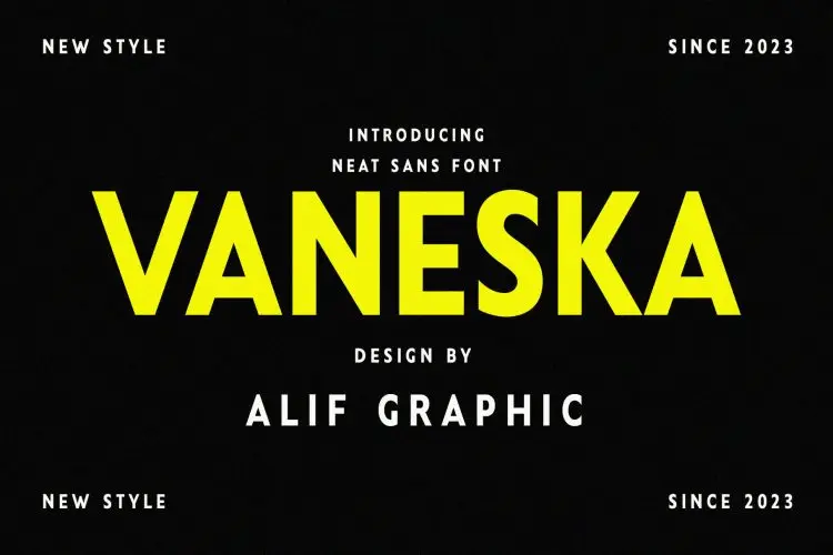 Modern Sans Typeface - Vaneska