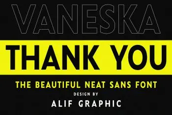 Modern Sans Typeface - Vaneska