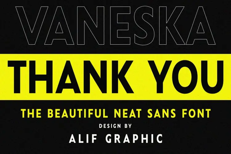 Modern Sans Typeface - Vaneska