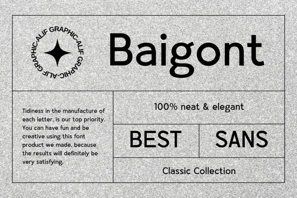 Baigont Elegant Sans Serif Font