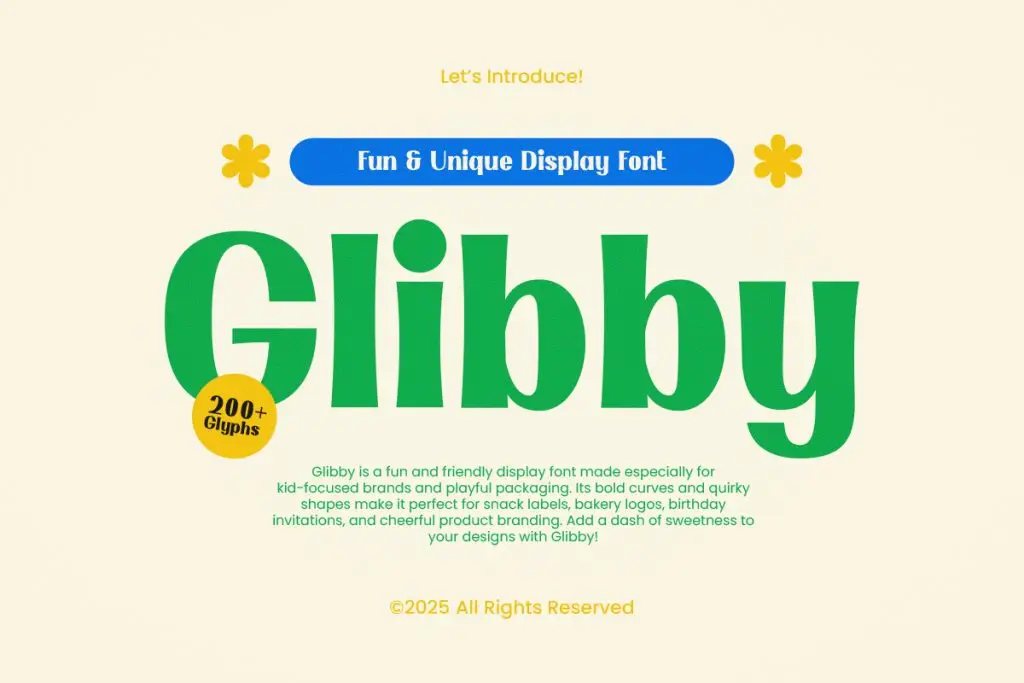 Glibby - Fun & Unique Display Font