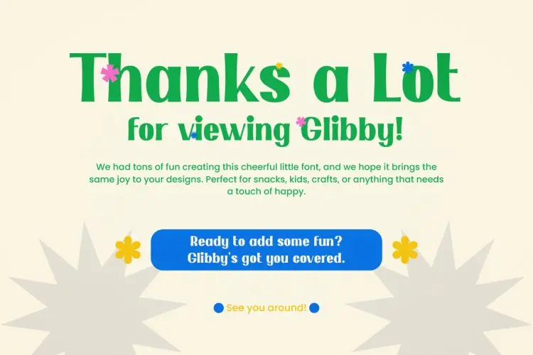 Glibby - Fun & Unique Display Font