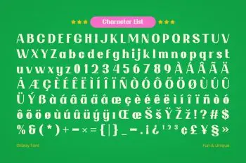Glibby - Fun & Unique Display Font