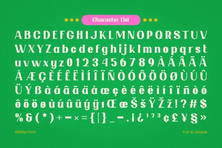 Glibby - Fun & Unique Display Font