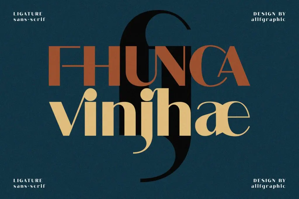 Fhunca Vinjhae Modern Ligature Font