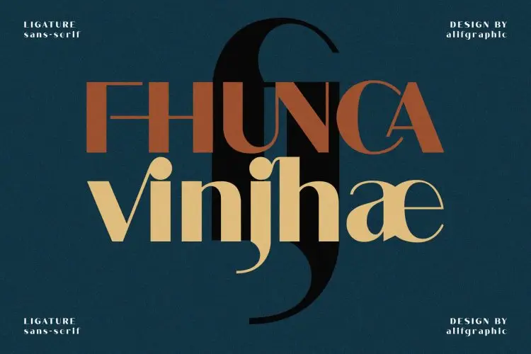 Fhunca Vinjhae Modern Ligature Font