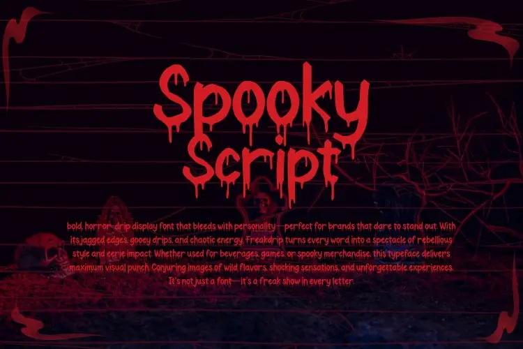 Freakdrip – Freaky Horror Dripping Font