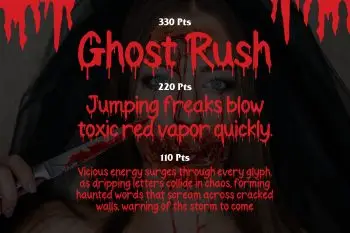 Freakdrip – Freaky Horror Dripping Font