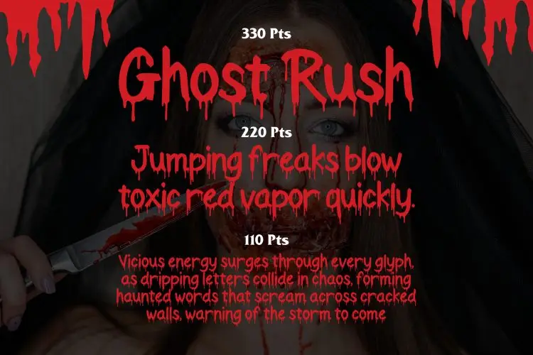 Freakdrip – Freaky Horror Dripping Font