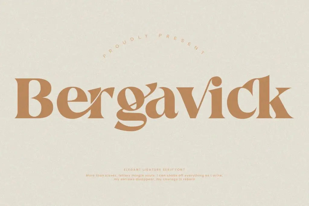 Bergavick Elegant Ligature Serif Font