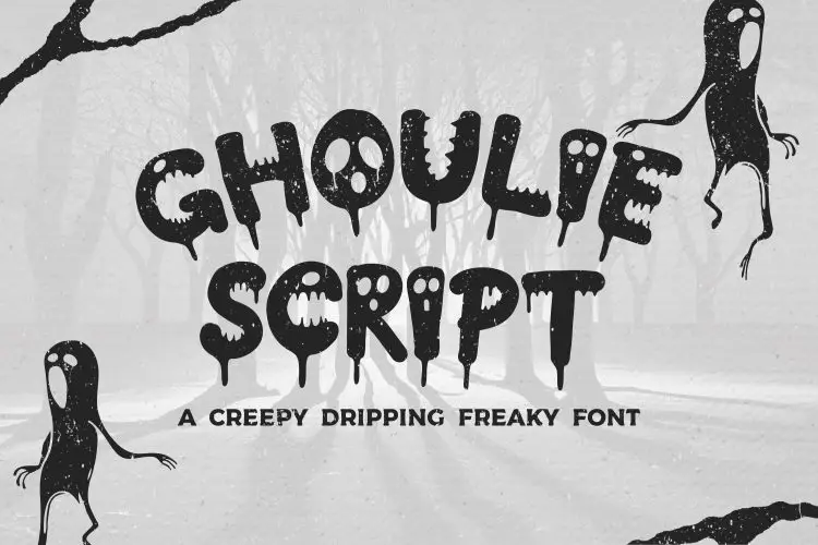 Ghoulie Script – Creepy Dripping Freaky Font