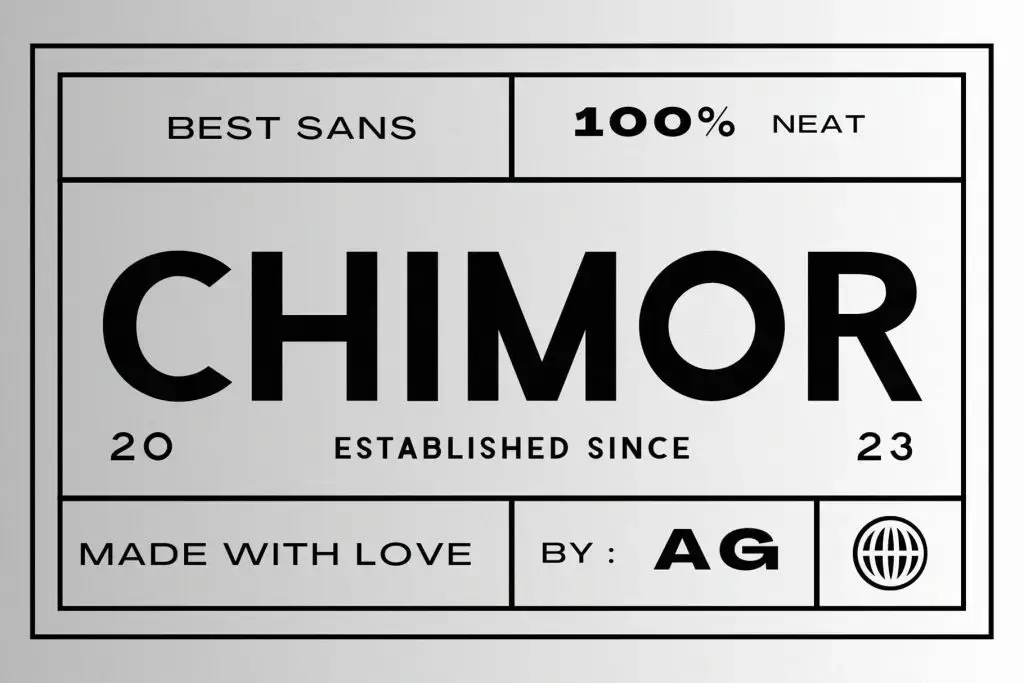 Chimor Elegant and Bold Sans Serif Font
