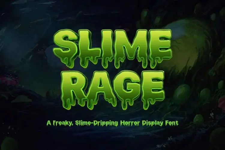 Slime Rage – A Freaky, Slime-Dripping Horror Display Font