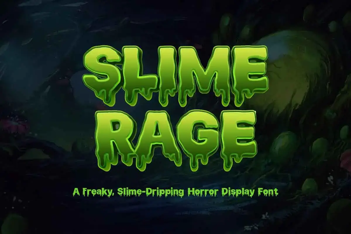 Slime Rage – A Freaky, Slime-Dripping Horror Display Font