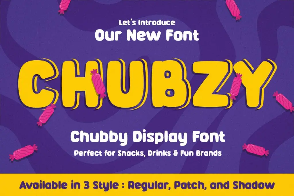 Chubzy – Chubby Display Font for Snack, Drink & Fun Branding