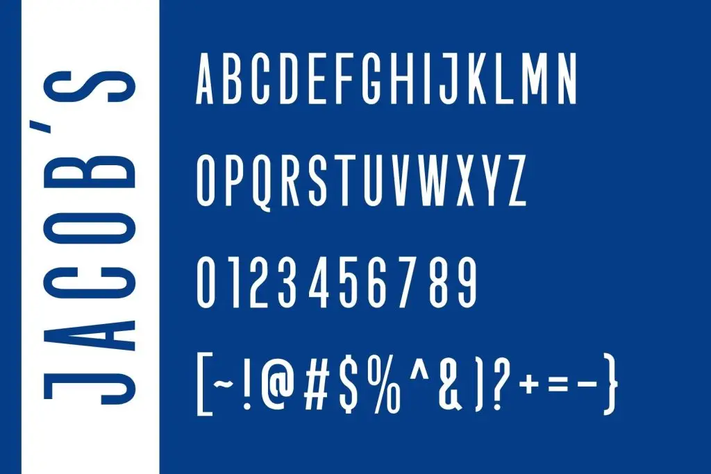 condensed fonts for football jersey