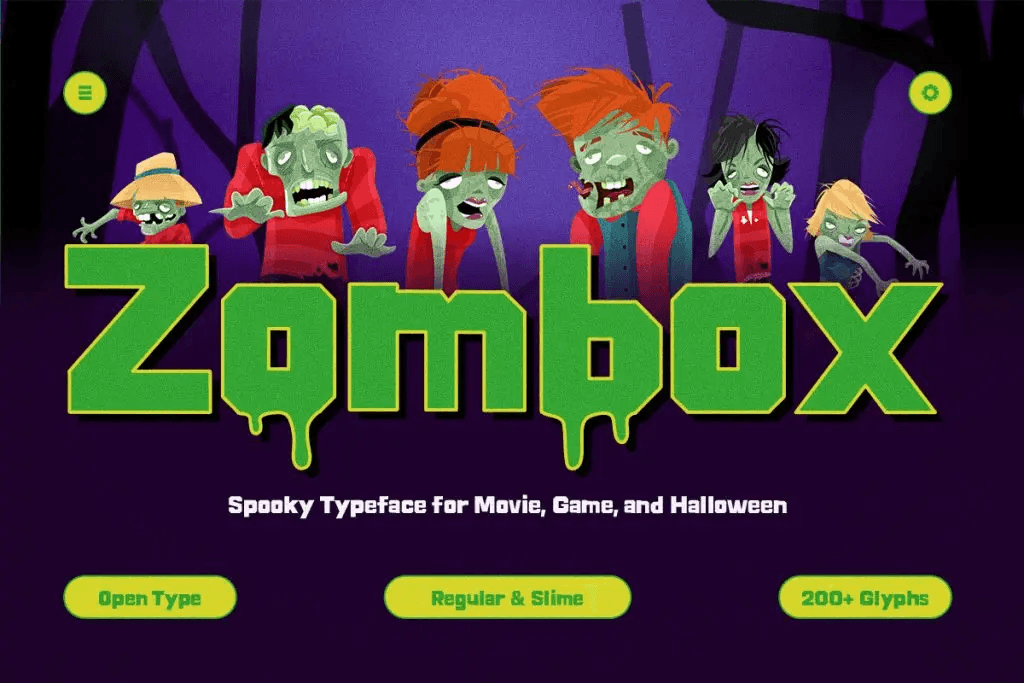 Kids game fonts used in fun and colorful game interface design