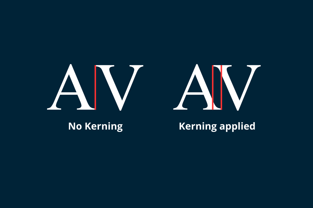 example of kerning in typography