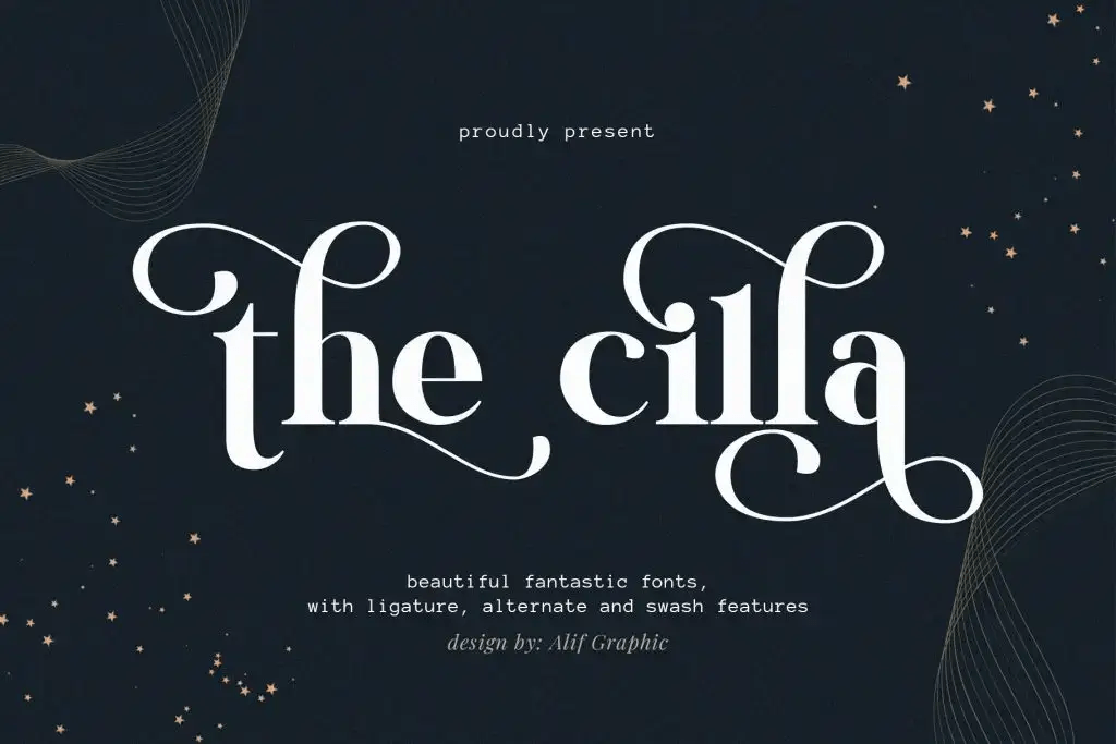 Romantic wedding fonts used for elegant wedding invitations and cards