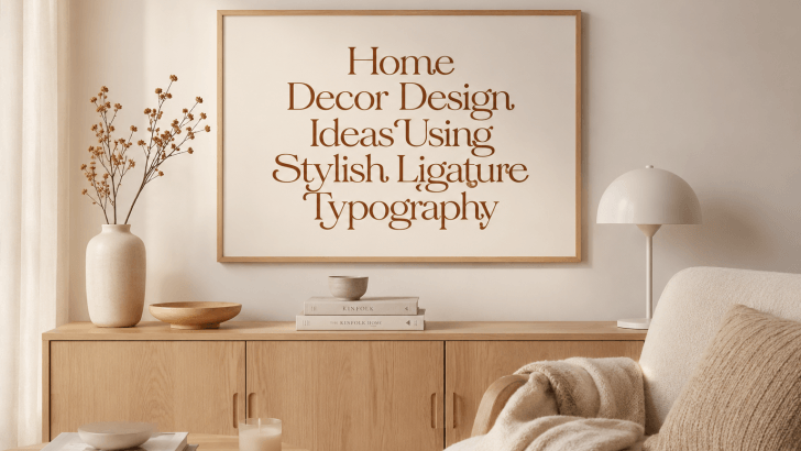 Home Decor Design Ideas Using Stylish Ligature Typography
