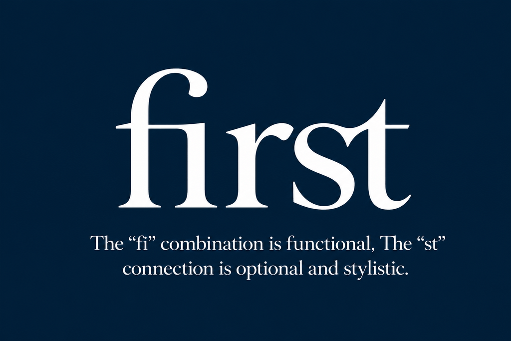 standard vs discretionary ligatures